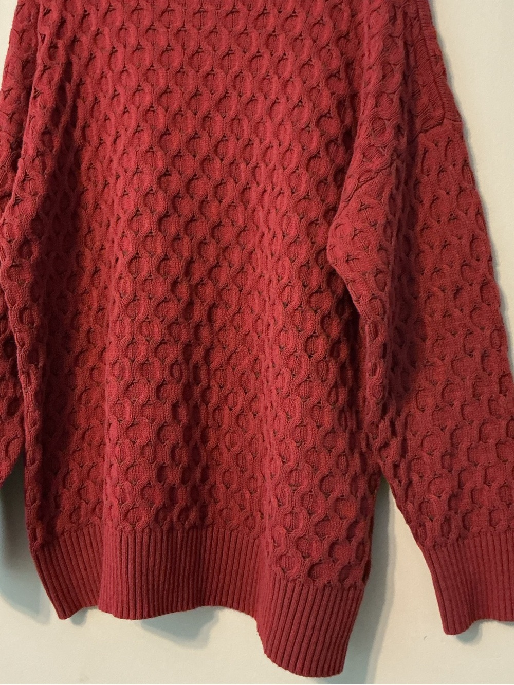 Knox Rose Cable Knit Turtleneck Sweater - Brick Red - Picture 3 of 7